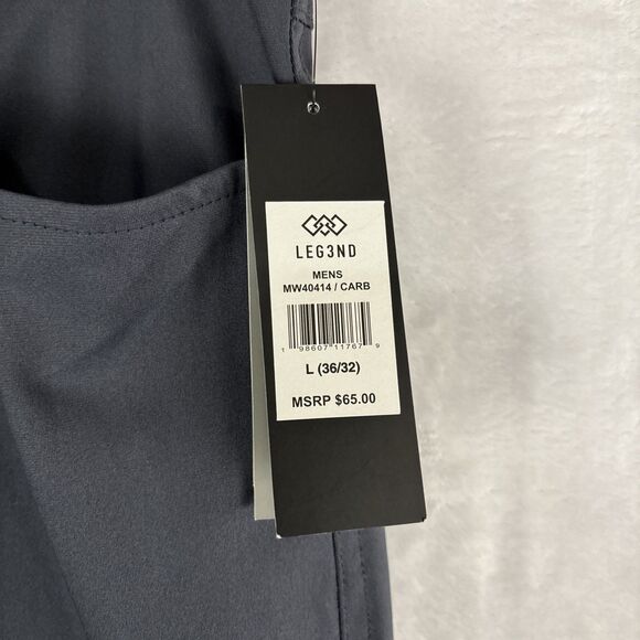 Legend Comfort Fit Chino Golf Pants Mens 36x32 Gray Moisture Wicking Stretch NWT - Picture 5 of 8